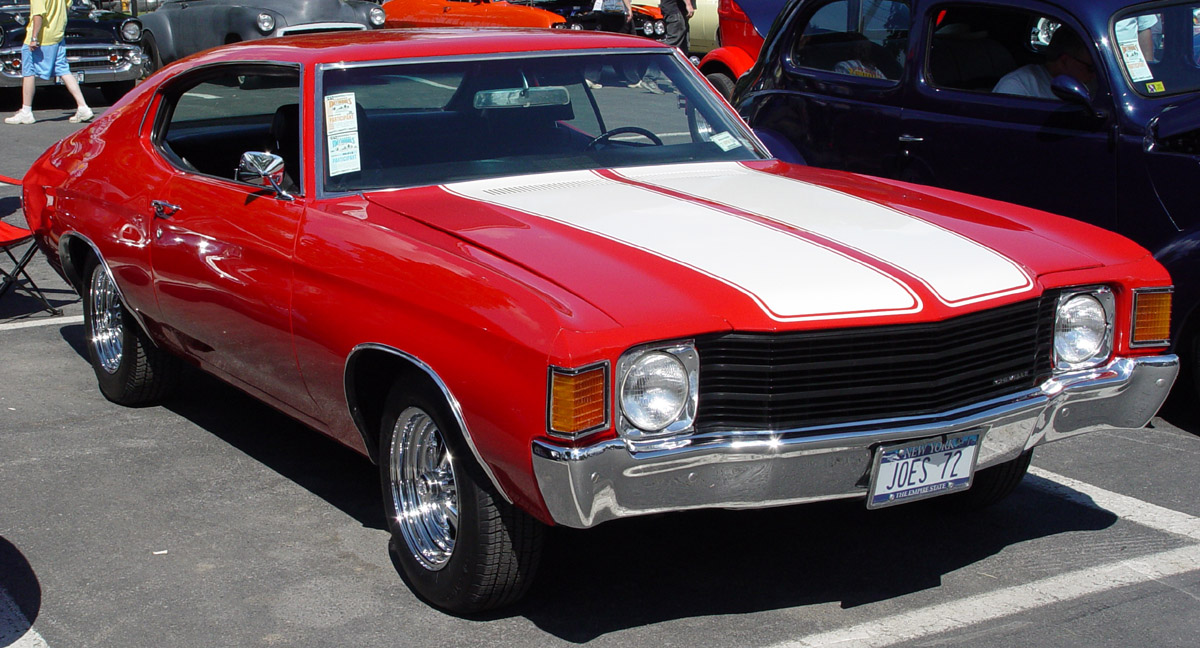 Chevrolet Chevelle 1972 -Red-White-c-sy 1972