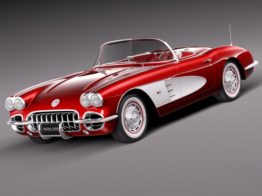 Chevrolet Corvette 1958  turbosquid com  chevrolet_corvette_1958_0000 AAA 