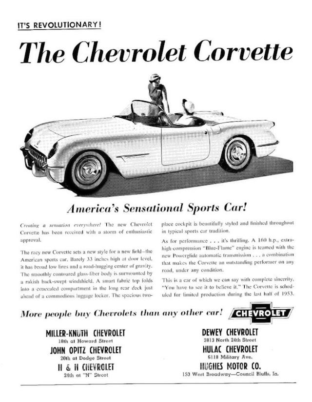 Chevrolet Corvette C1 1953 Gm Media - corvport com vette-ads-sensational