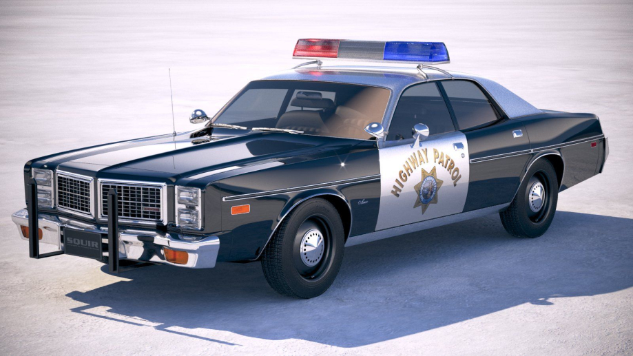 Dodge Monaco Police Patrol Car 1978 free3d 