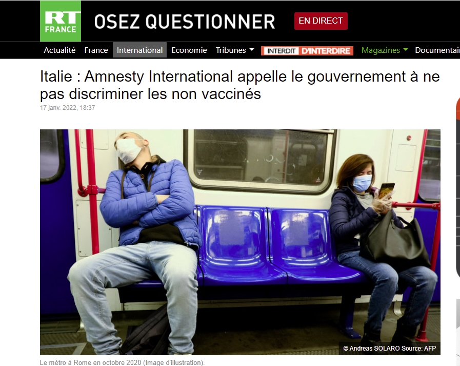 Italie dénoncée par Amnesty International fr 