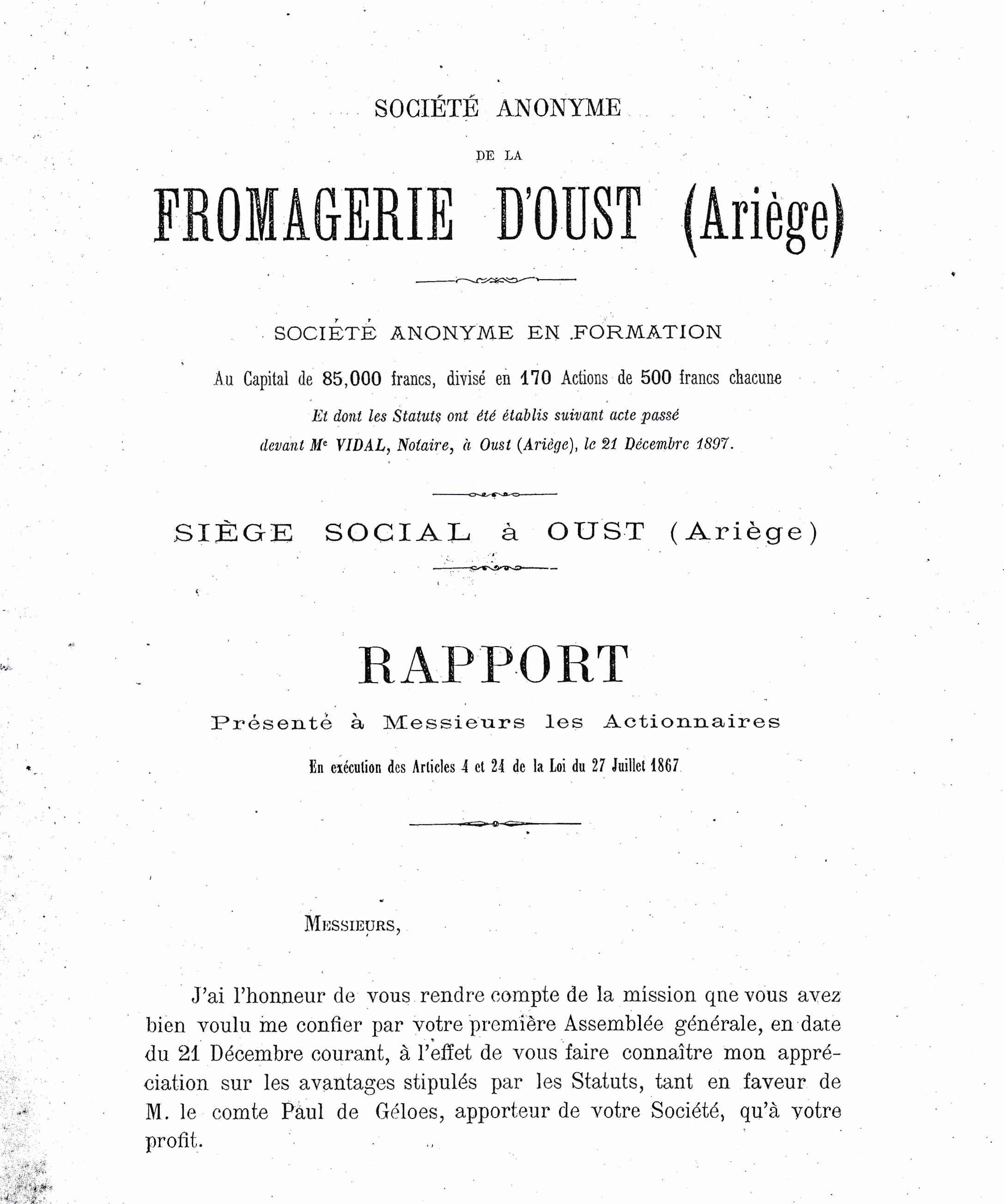 N932  FROMAGE OUST ARIEGE AVANT 1912 ?