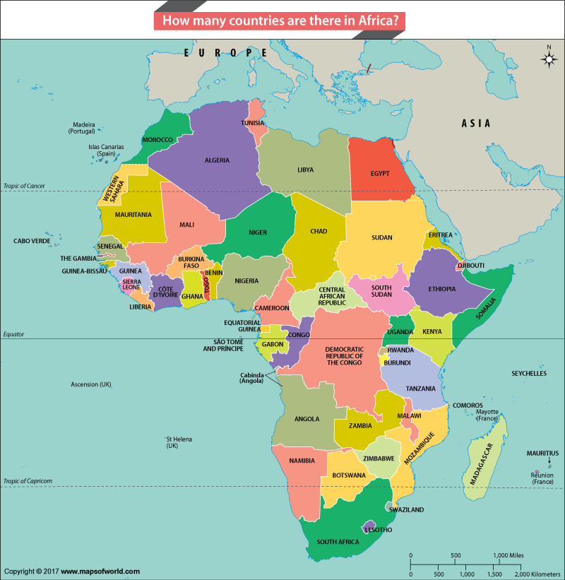 how-many-countries-in-africa-map