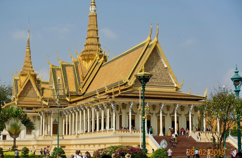 Le Palais Royal à Phnom Penh. Le Cambodge est aujourd'hui une monarchie constitutionnelle.