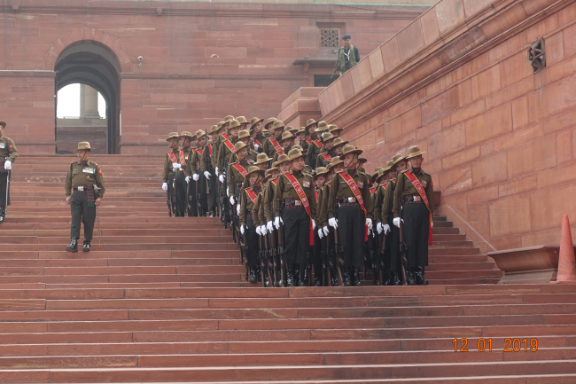 Delhi. Préparation de la fête nationale