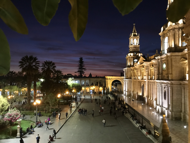 Plaza de armas à Arequipa la blanche