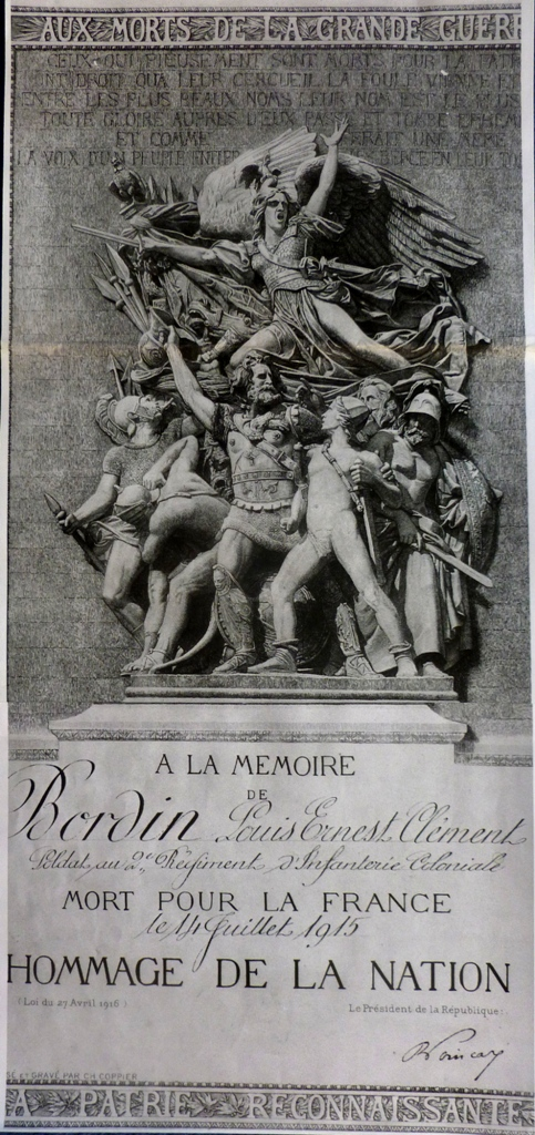 Diplôme d'honneur attribué aux soldats Morts pour la France