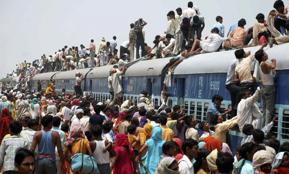 la surpopulation en Inde.