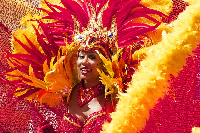 une femme déguisée pour un carnaval