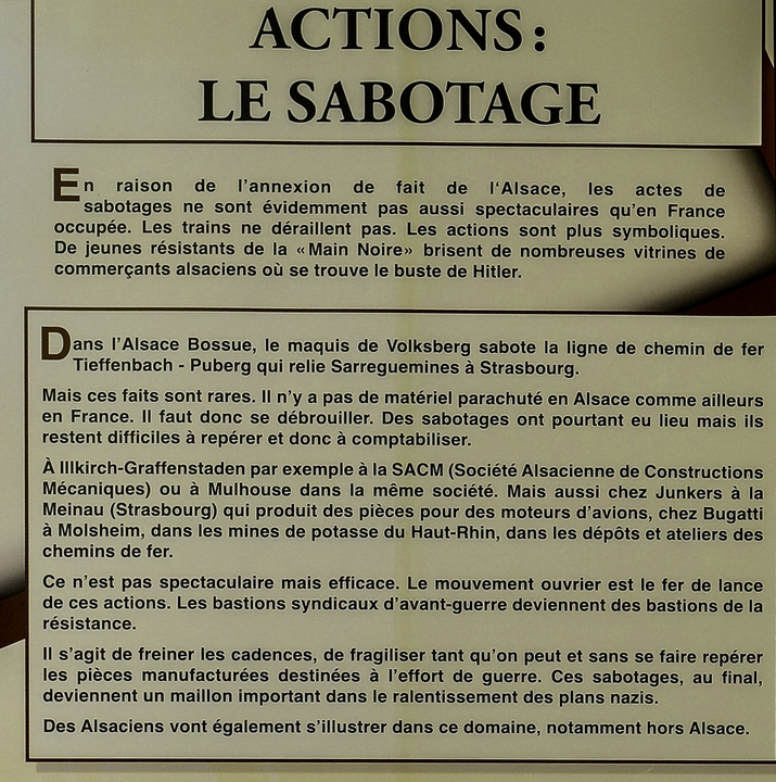 Les actions :
Le sabotage