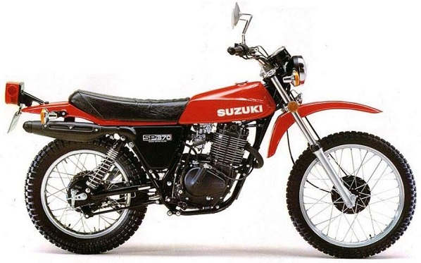 SUZUKI SP 370 de 1978
mono supercarré de 85 x 62,5 mm refroidi par air