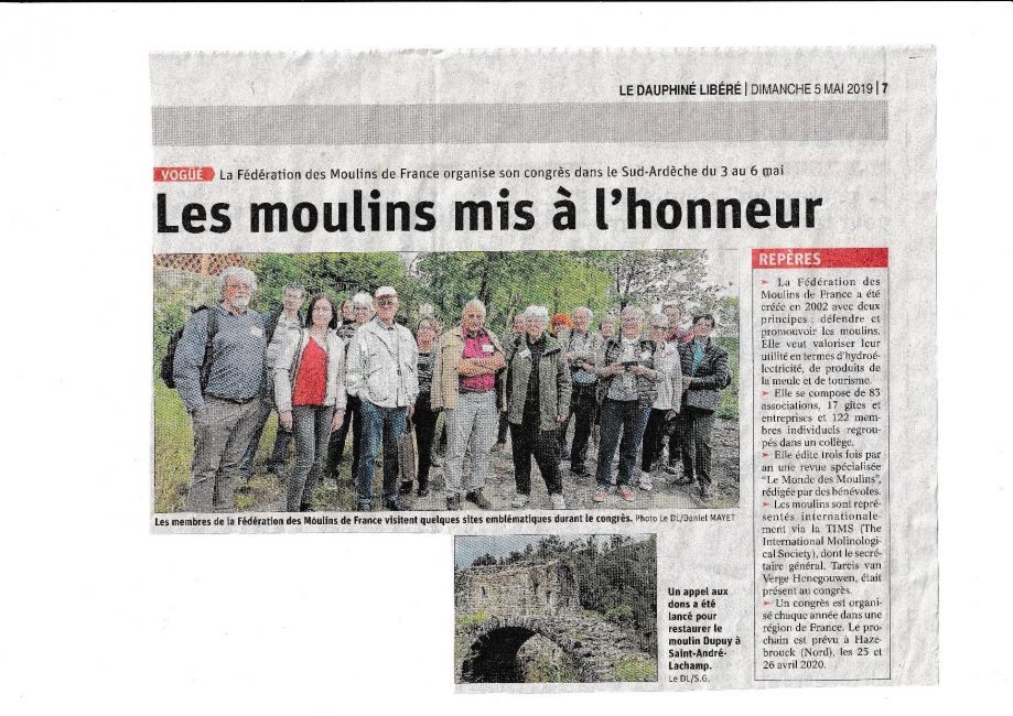 2019 : L'esprit des Moulins fait une pause en sud Ardèche ....
