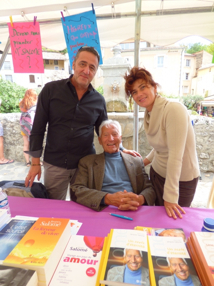 Avec Jacques et Valéria Salomé,  Salon du livre de Moustiers...