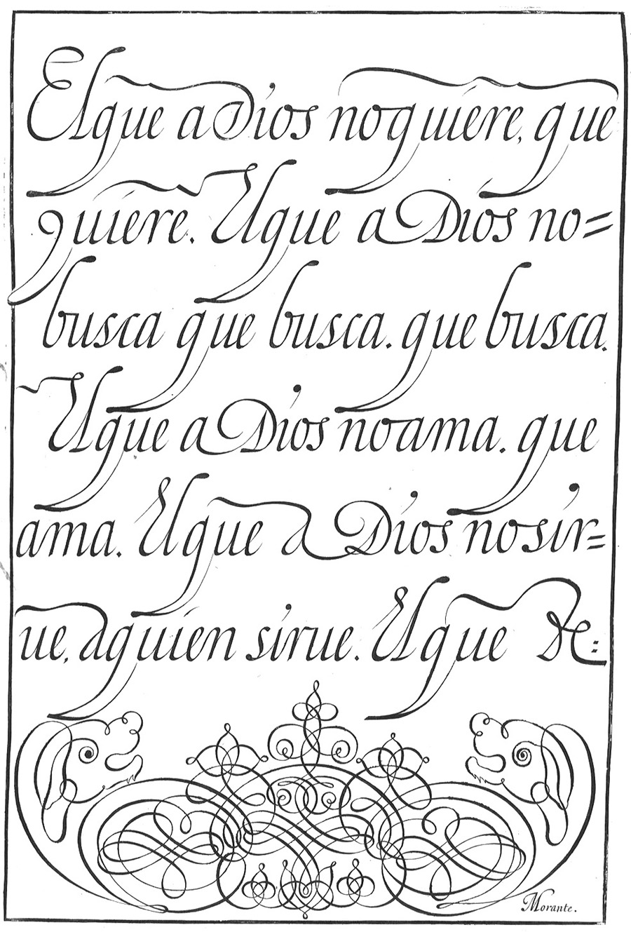 ''Nueva Arte De Escribir...'' édité en 1624 par Pedro Diaz Morante