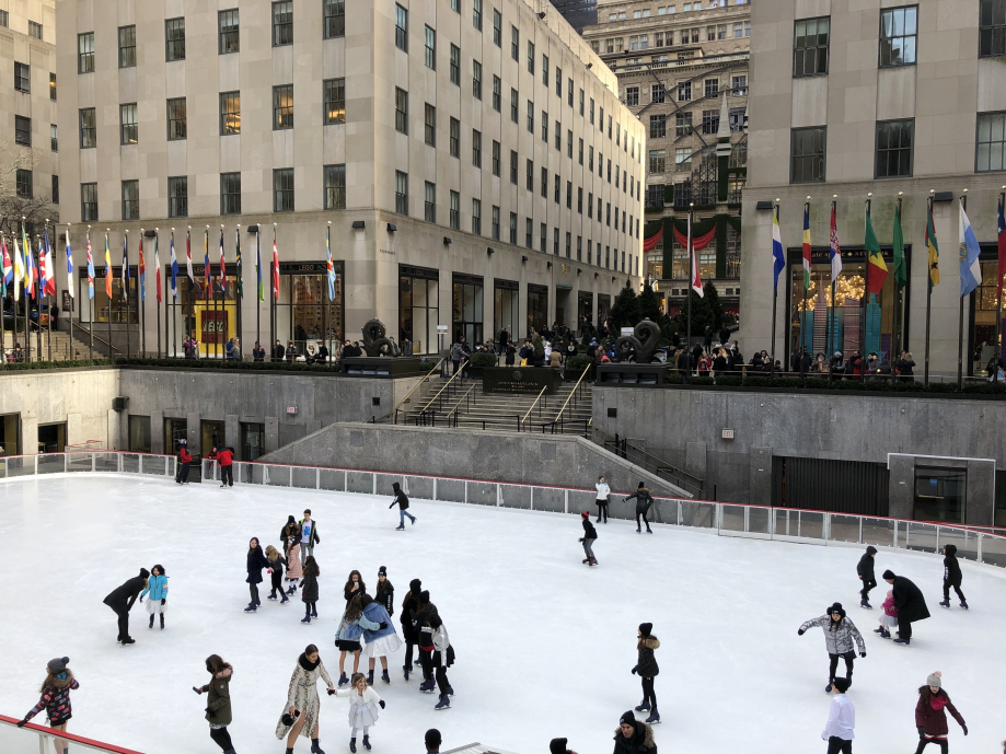 Une autre patinoire du côté de Rockefeller Center.