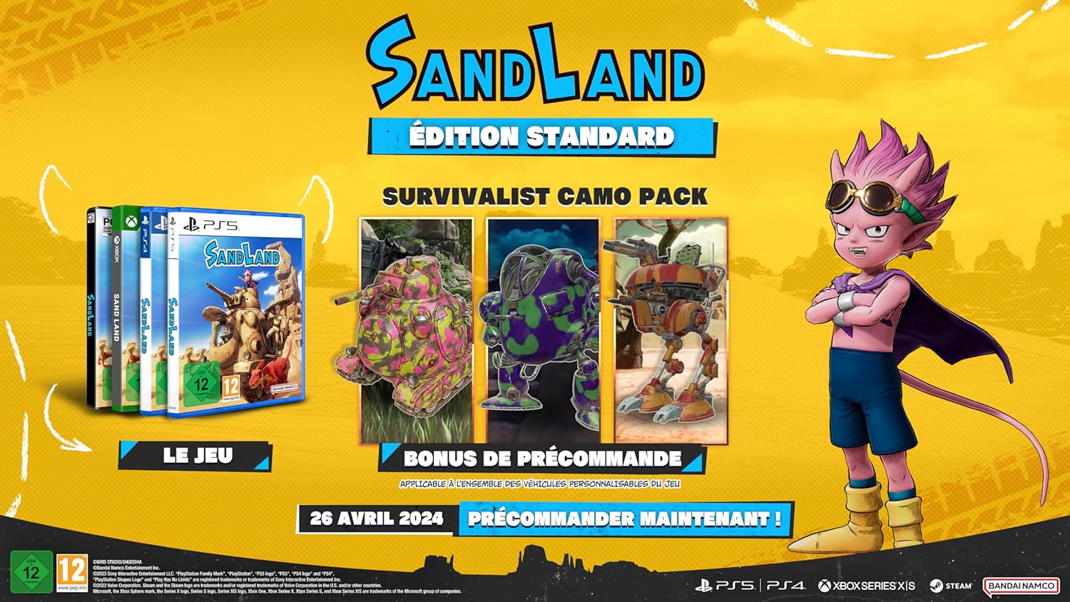 Edition Standard Sand Land PS5 PS4 et Xbox