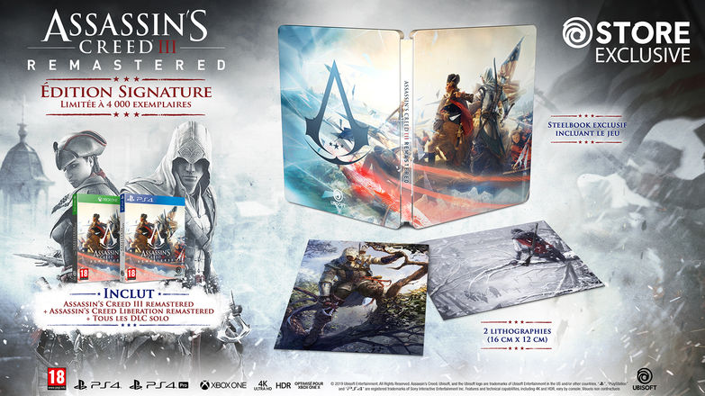 Assassin's Creed III Remastered Signature Edition Steelbook FuturePak Edition Collector Limited SteelbookV SteelbookJeuxVideo Steelbookcollection Steelbookcollector Steelbookaddict PS4 XboxOne