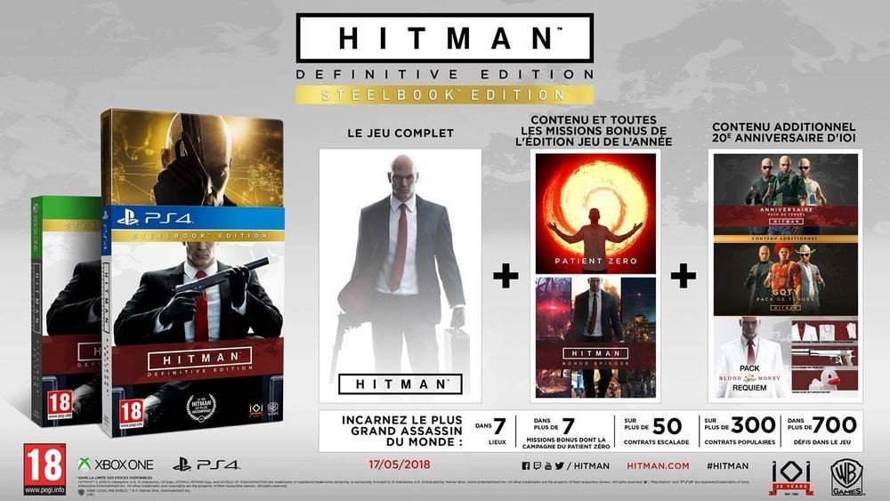 Hitman 1 Definitive Edition Steelbook