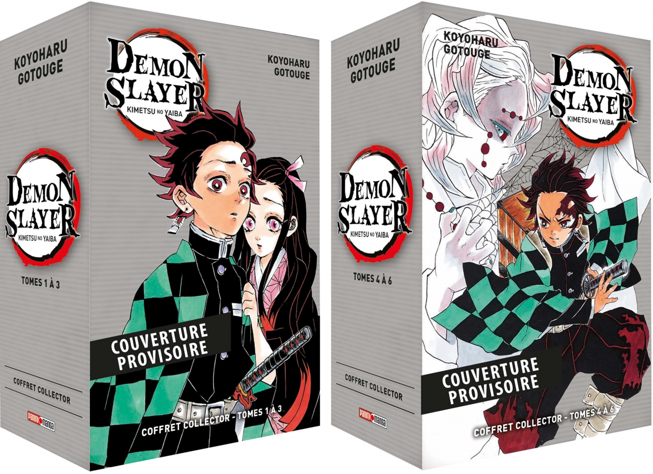 Coffrets Collectors Mangas Demon Slayer - T01 à T03 et T04 à T06