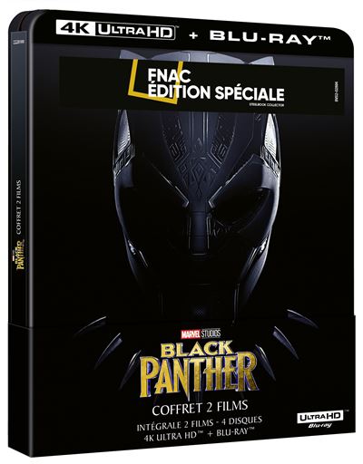 Coffret-Black-Panther-et-Black-Panther-Wakanda-Forever-Edition-Collector-Speciale-Fnac-Steelbook-Blu-ray-4K-Ultra-HD