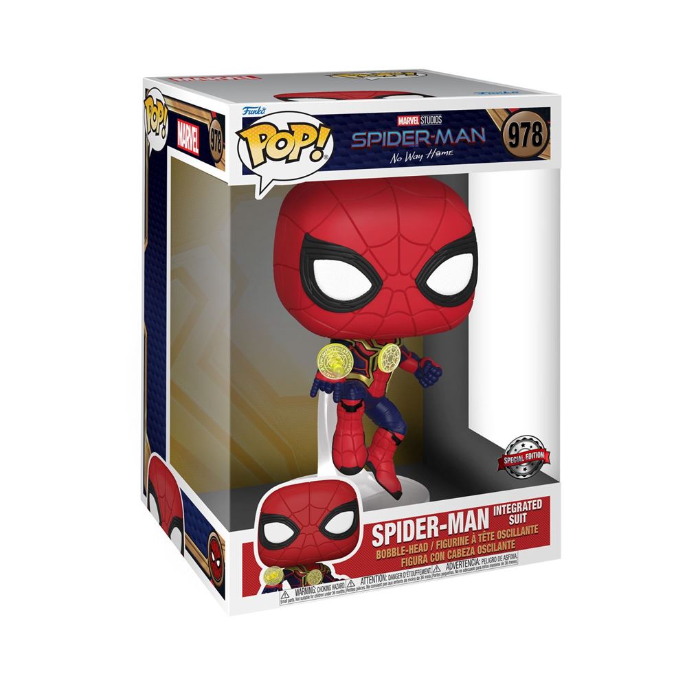 Figurine-Funko-Pop-Jumbo-Marvel-No-Way-Home-Spider-Man-Integrated-Suit