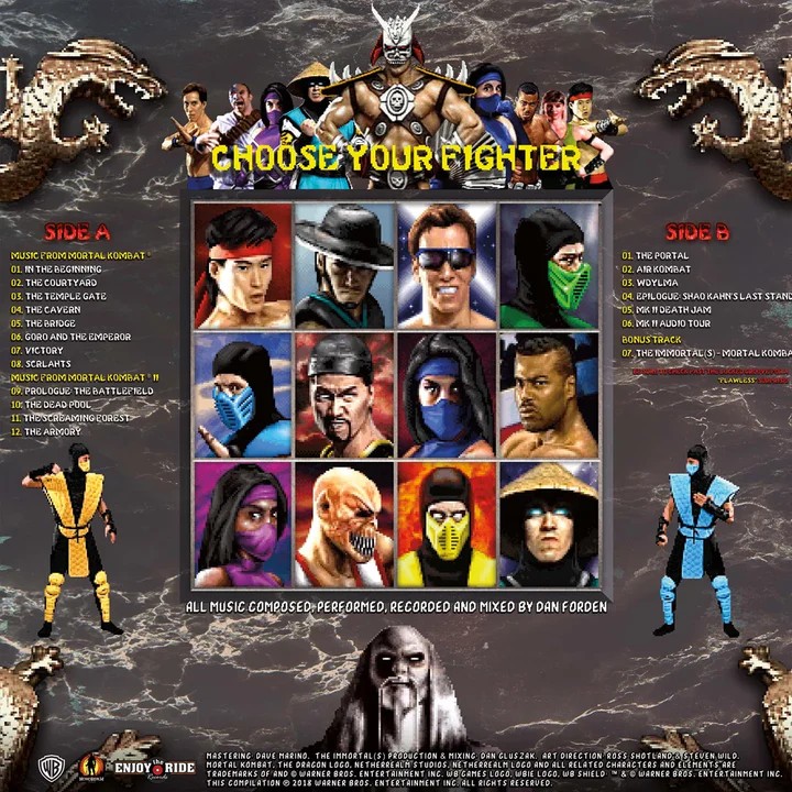 EAN : 0843563186251 - Mortal Kombat 1 et 2 | vinyle coloré 