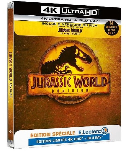 Jurassic World : Le Monde d'après Édition Spéciale Leclerc | Steelbook 4K