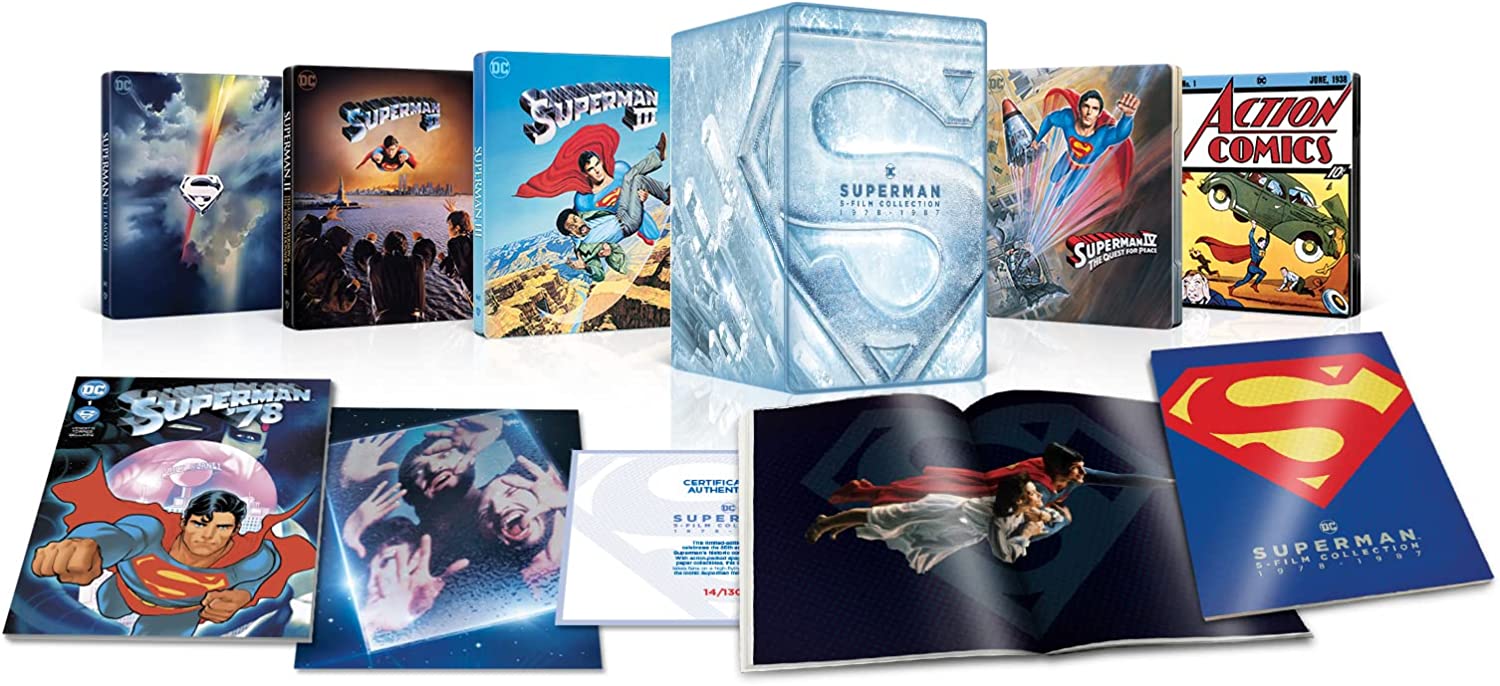 Coffret Métal Superman I - IV | Steelbook Blu-Ray et 4K