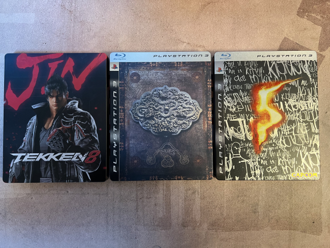 Steelbook Tekken 8 (Bonus de Précommnde), Uncharted 2 (PS3) et Resident Evil 5 (PS3)