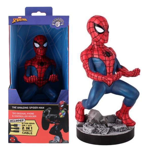 SPIDER-MAN-Figurine-20cm-Support-Manette-Portable