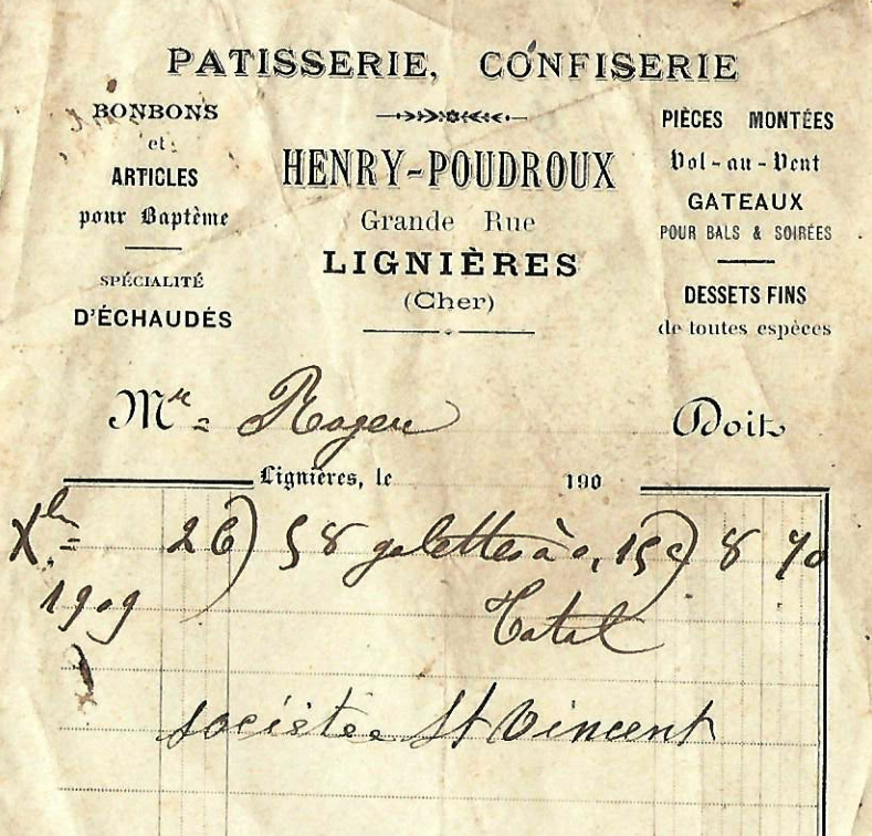 En 1895, une nouvelle pâtisserie est créée dans la Grande-Rue (N°9) par Alberic HENRY et Gabrielle POUDROUX .
