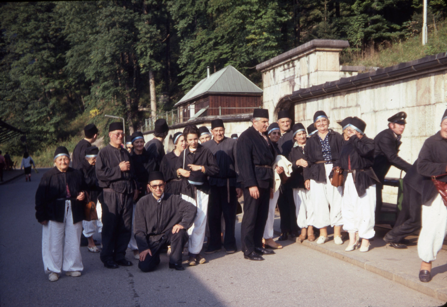 Voyage paroissial aux mines de sel d'Oberammergau, en Bavière - Septembre 1980
(Coll. Michel SOCHAIS)
