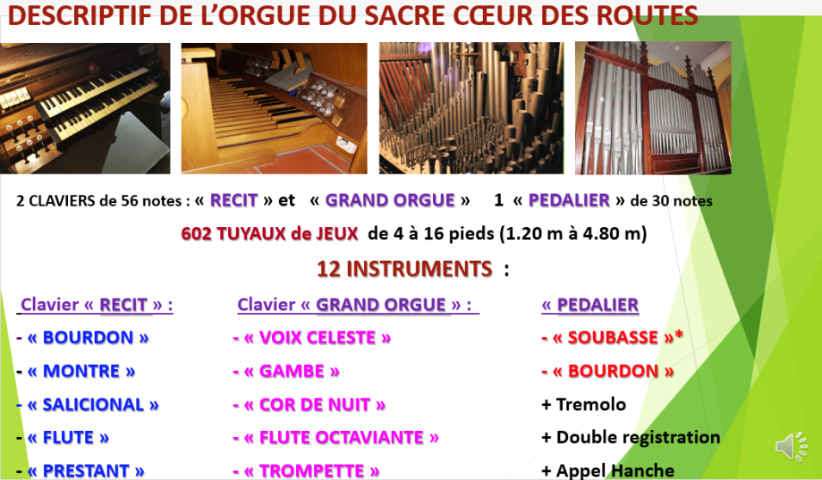 Grand Orgue de type « Romantique », construit à Lyon en 1893/95.
*L'orgue 