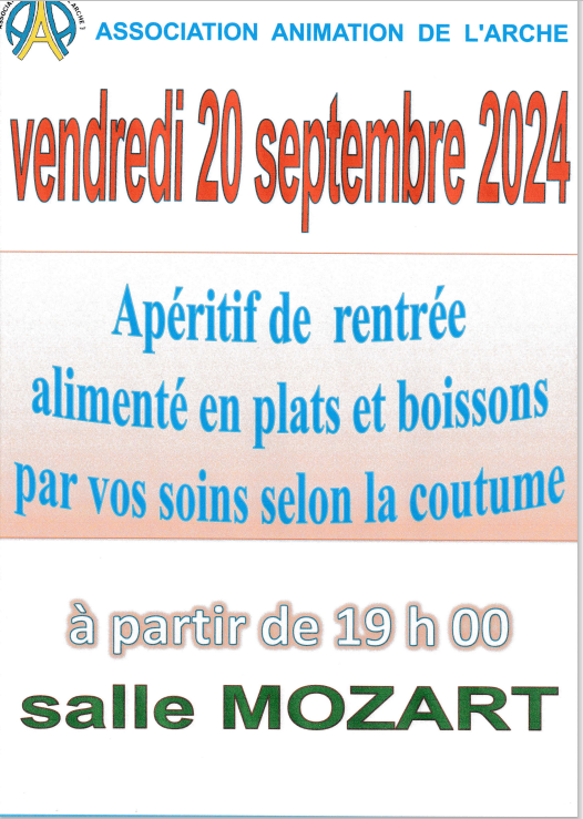 APERITIF DE RENTREE 20-09-2024