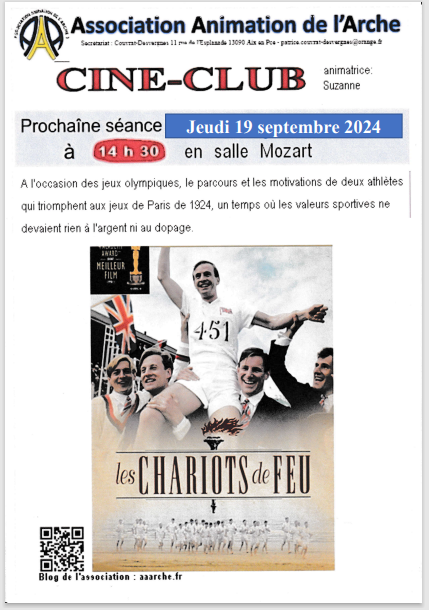 CHARIOTS DE FEU 19-09-2024