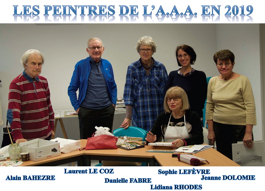 Les participants à l'atelier peinture.