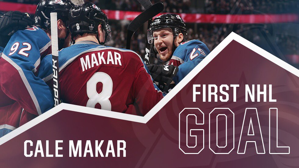 rookie Cale Makar scorer i playoff debut
