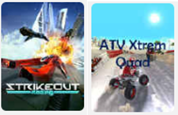 Capture du jeu « Strike Out Racing » et « ATV Xtrem Quad »