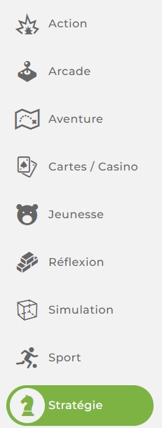 Quelques catégories de jeux