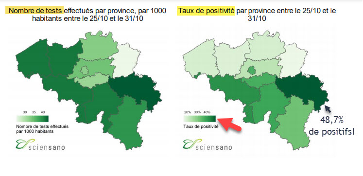 Nombre de tests et taux de positivité - 4 nov