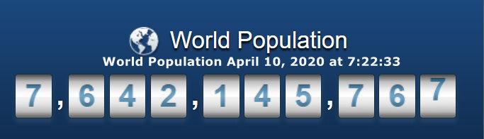 World Population April 10 at 7h22m33s