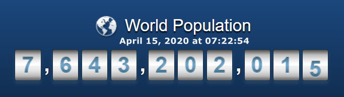 World Population April 15 at 07h22m54s