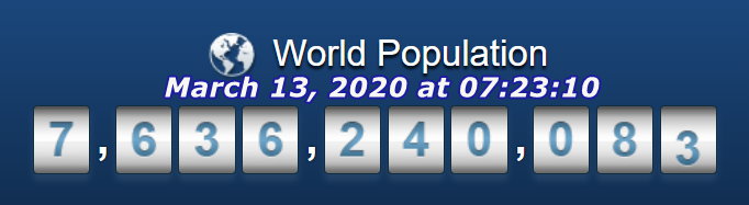 World Population - March 13, 2020 at 07h23m10