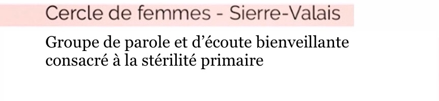 Soutien Stérilité Suisse