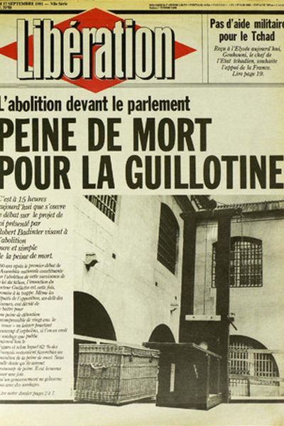 Libération - peine de mort pour la guillotine - 1983