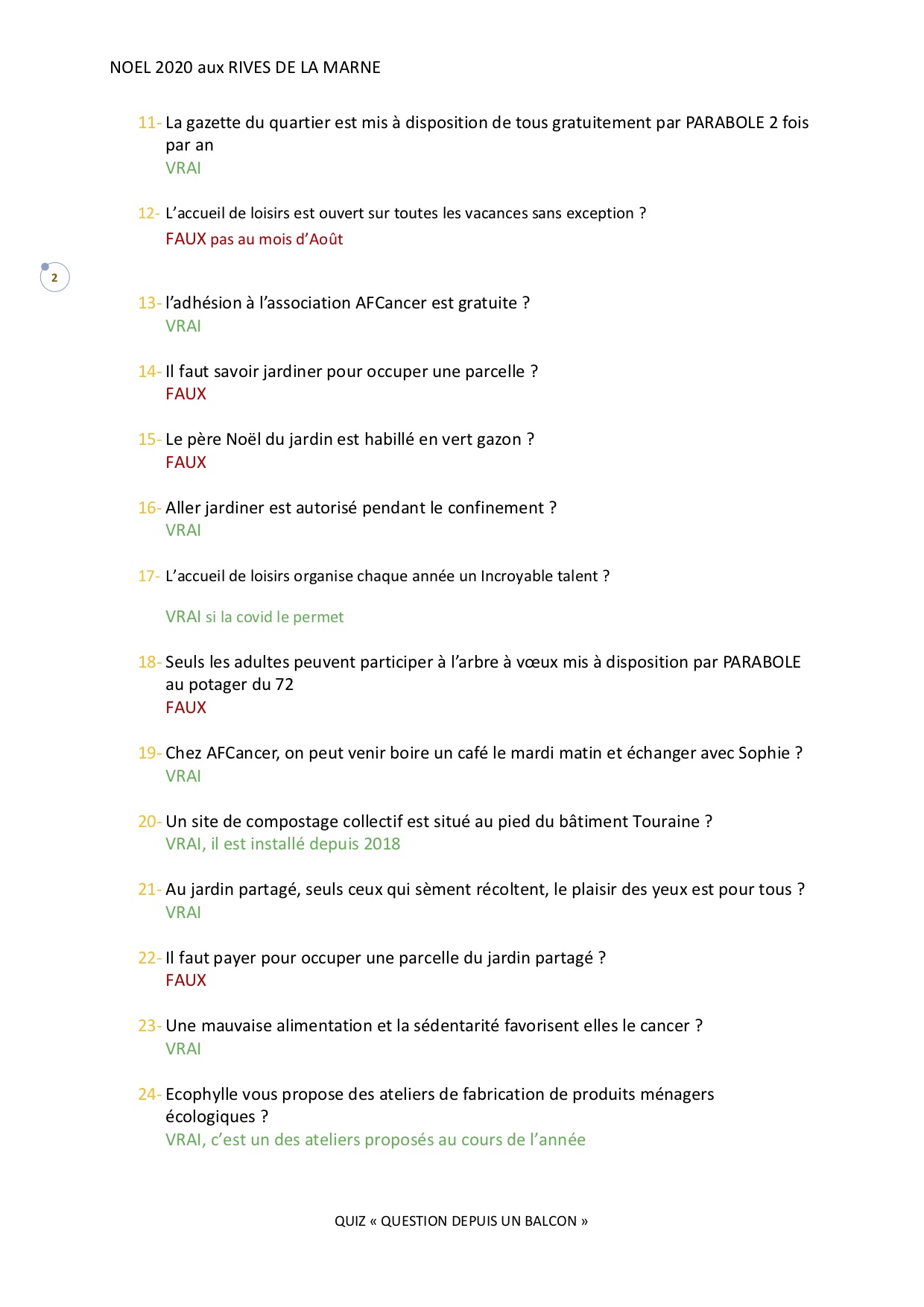 QUIZ QUESTION POUR UN BALCON_questions  mélangées Page 2