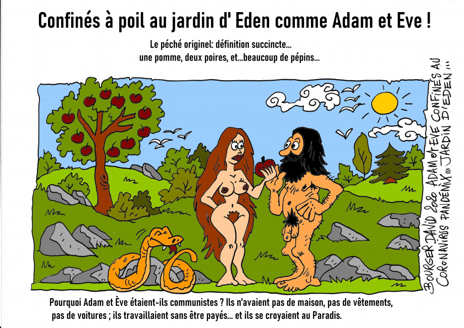 Confinés au jardin d\\\' Eden comme Adam et Eve - Copie