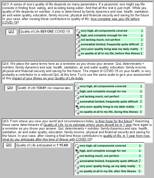 The 3 questions (Q53, 54, 55)