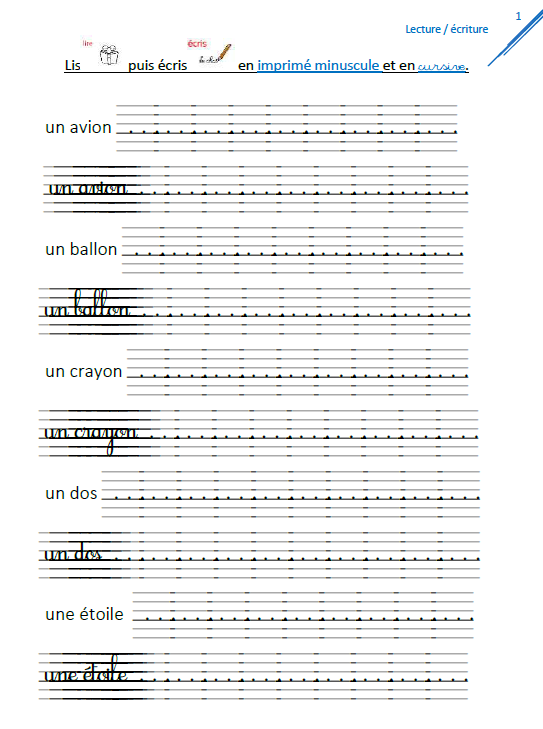 écriture 1