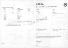 certificat de conformité skoda gratuit